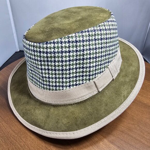 Eco Soho Suede / Fabric Fedora American Hat Makers | Sage | XX-LARGE RARE - Picture 1 of 10